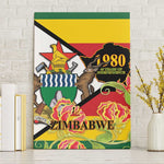 Nyika yeZimbabwe Canvas Wall Art Happy Independence Day - Flame Lily Flowers