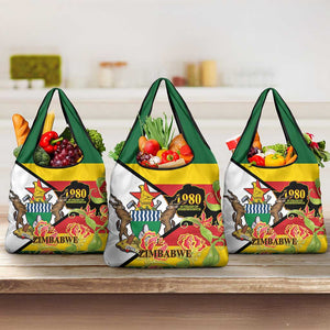 Nyika yeZimbabwe Grocery Bag Happy Independence Day - Flame Lily Flowers