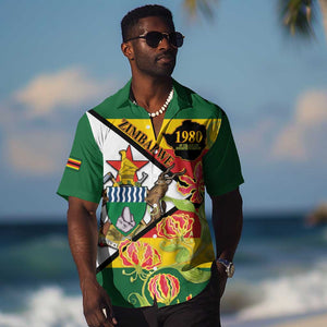 Nyika yeZimbabwe Hawaiian Shirt Happy Independence Day - Flame Lily Flowers