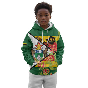 Nyika yeZimbabwe Kid Hoodie Happy Independence Day - Flame Lily Flowers