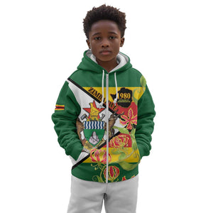 Nyika yeZimbabwe Kid Hoodie Happy Independence Day - Flame Lily Flowers