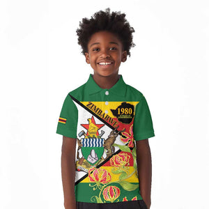 Nyika yeZimbabwe Kid Polo Shirt Happy Independence Day - Flame Lily Flowers