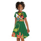 Nyika yeZimbabwe Kid Short Sleeve Dress Happy Independence Day - Flame Lily Flowers