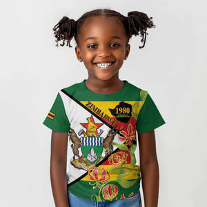 Nyika yeZimbabwe Kid T shirt Happy Independence Day - Flame Lily Flowers