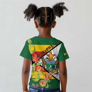 Nyika yeZimbabwe Kid T shirt Happy Independence Day - Flame Lily Flowers