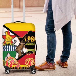 Nyika yeZimbabwe Luggage Cover Happy Independence Day - Flame Lily Flowers