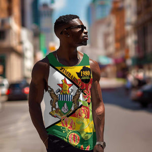Nyika yeZimbabwe Men Tank Top Happy Independence Day - Flame Lily Flowers