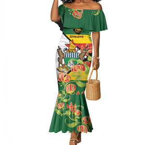 Nyika yeZimbabwe Mermaid Dress Happy Independence Day - Flame Lily Flowers