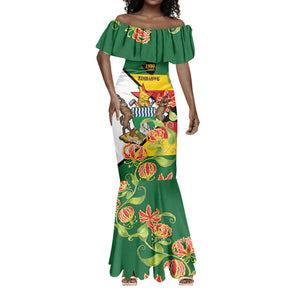 Nyika yeZimbabwe Mermaid Dress Happy Independence Day - Flame Lily Flowers