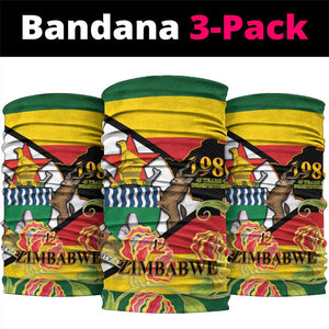Nyika yeZimbabwe Neck Gaiter Happy Independence Day - Flame Lily Flowers LT14