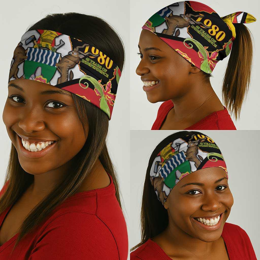 Nyika yeZimbabwe Neck Gaiter Happy Independence Day - Flame Lily Flowers LT14