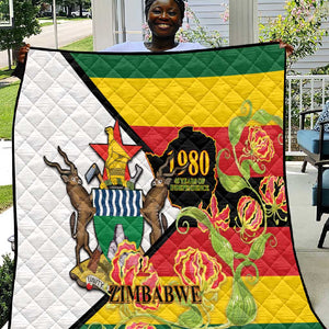 Nyika yeZimbabwe Quilt Happy Independence Day - Flame Lily Flowers