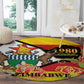 Nyika yeZimbabwe Round Carpet Happy Independence Day - Flame Lily Flowers