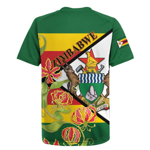 Nyika yeZimbabwe Rugby Jersey Happy Independence Day - Flame Lily Flowers