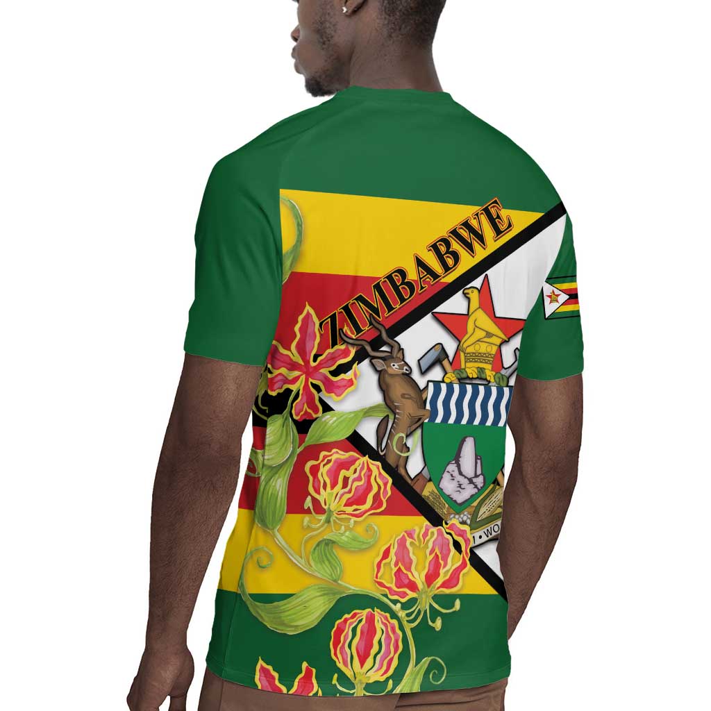 Nyika yeZimbabwe Rugby Jersey Happy Independence Day - Flame Lily Flowers