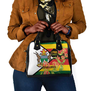 Nyika yeZimbabwe Shoulder Handbag Happy Independence Day - Flame Lily Flowers