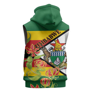 Nyika yeZimbabwe Sleeveless Hoodie Happy Independence Day - Flame Lily Flowers - African Pride