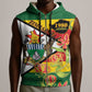 Nyika yeZimbabwe Sleeveless Zip Hoodie Happy Independence Day - Flame Lily Flowers - African Pride
