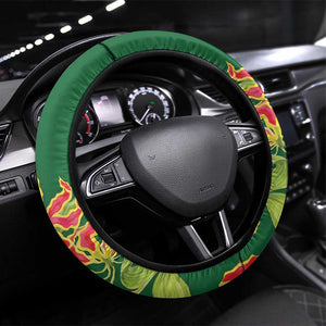 Nyika yeZimbabwe Steering Wheel Cover Happy Independence Day - Flame Lily Flowers