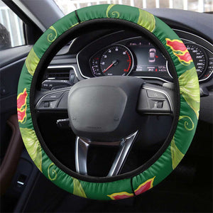 Nyika yeZimbabwe Steering Wheel Cover Happy Independence Day - Flame Lily Flowers