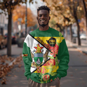 Nyika yeZimbabwe Sweatshirt Happy Independence Day - Flame Lily Flowers