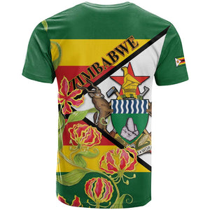 Nyika yeZimbabwe T shirt Happy Independence Day - Flame Lily Flowers