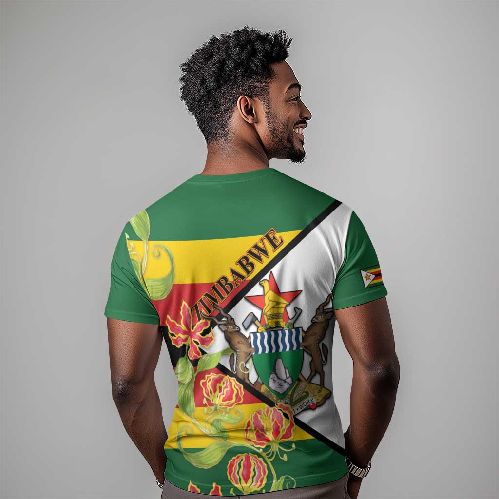 Nyika yeZimbabwe T shirt Happy Independence Day - Flame Lily Flowers