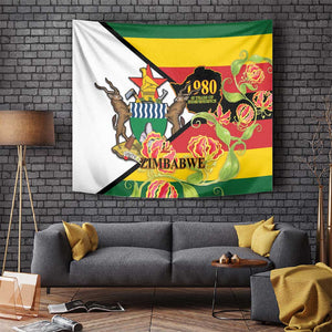 Nyika yeZimbabwe Tapestry Happy Independence Day - Flame Lily Flowers