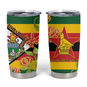 Nyika yeZimbabwe Tumbler Cup Happy Independence Day - Flame Lily Flowers
