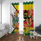 Nyika yeZimbabwe Window Curtain Happy Independence Day - Flame Lily Flowers
