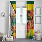 Nyika yeZimbabwe Window Curtain Happy Independence Day - Flame Lily Flowers