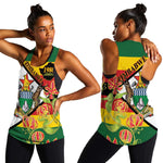 Nyika yeZimbabwe Women Racerback Tank Happy Independence Day - Flame Lily Flowers