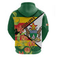 Nyika yeZimbabwe Zip Hoodie Happy Independence Day - Flame Lily Flowers
