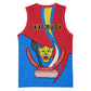 Personalised Democratic Republic of the Congo Independence Day Basketball Jersey Coat Of Arms Happy 30 June - African Pride