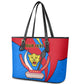Personalised Democratic Republic of the Congo Independence Day Leather Tote Bag Coat Of Arms Happy 30 June
