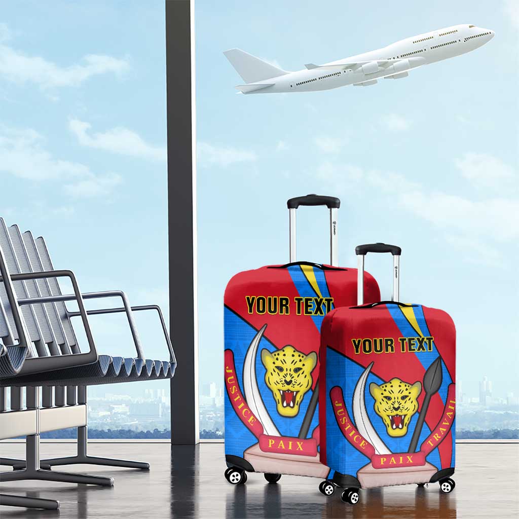 Personalised Democratic Republic of the Congo Independence Day Luggage Cover Coat Of Arms Happy 30 June