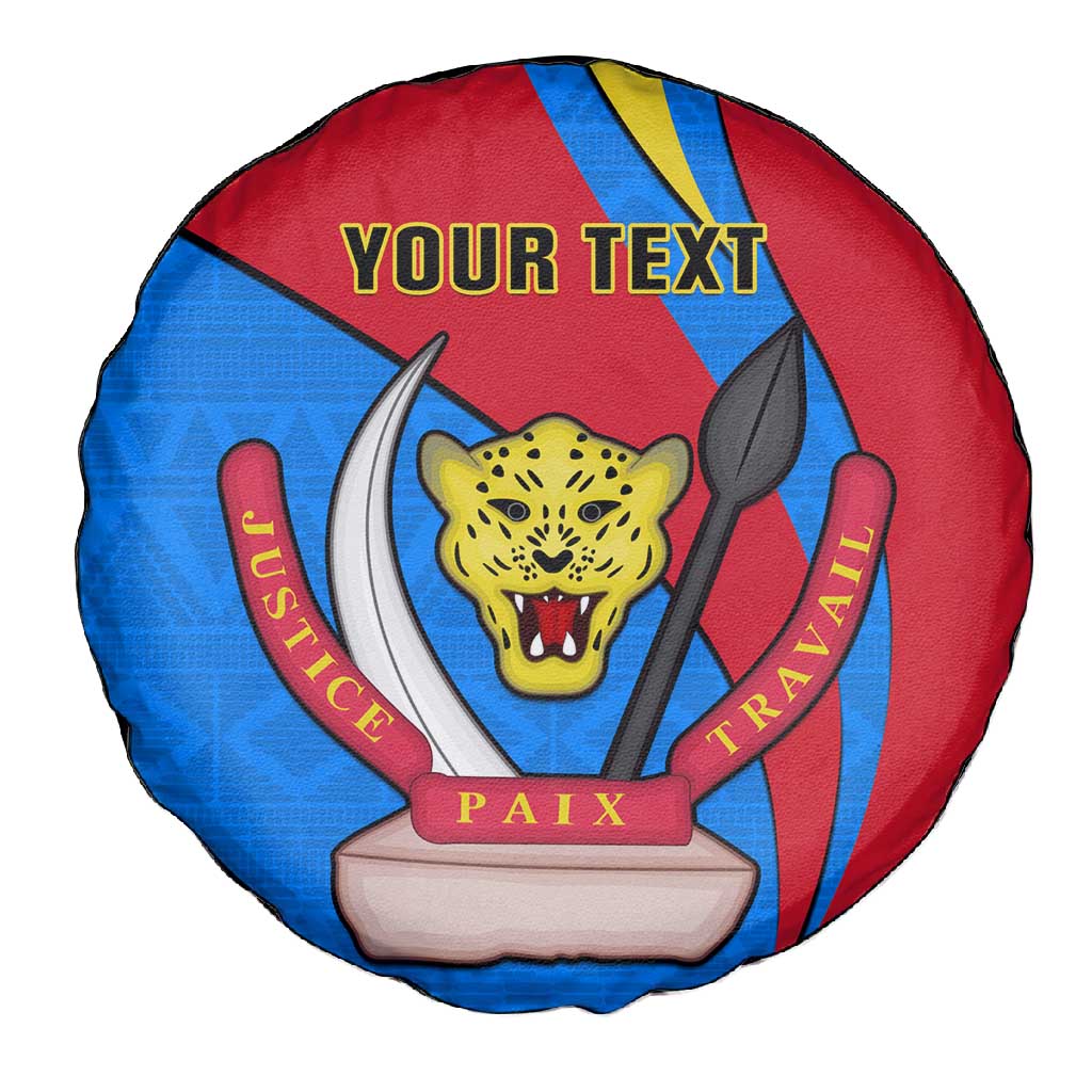 Personalised Democratic Republic of the Congo Independence Day Spare Tire Cover Coat Of Arms Happy 30 June