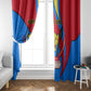 Personalised Democratic Republic of the Congo Independence Day Window Curtain Coat Of Arms Happy 30 June