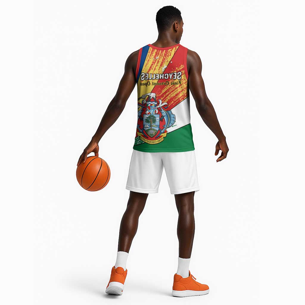 29 June Seychelles Independence Day Basketball Jersey Flag Style - African Pride