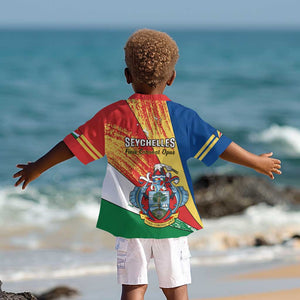 29 June Seychelles Independence Day Kid Hawaiian Shirt Flag Style