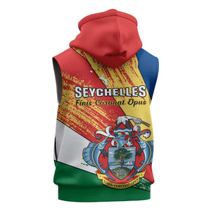 29 June Seychelles Independence Day Sleeveless Zip Hoodie Flag Style - African Pride