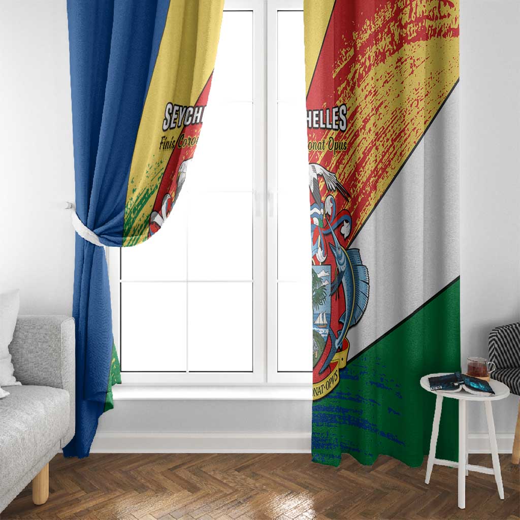 29 June Seychelles Independence Day Window Curtain Flag Style