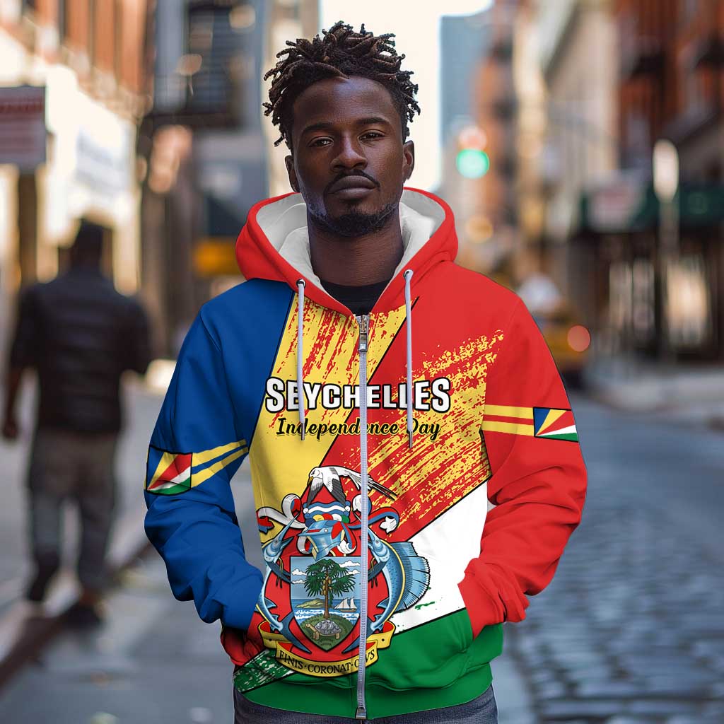 29 June Seychelles Independence Day Zip Hoodie Flag Style