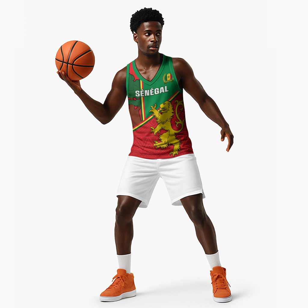 Senegal Football Basketball Jersey 2024 Go Champions Lions De La Teranga - African Pride