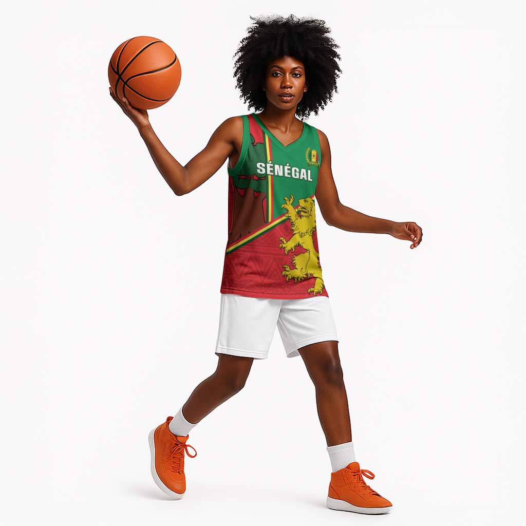 Senegal Football Basketball Jersey 2024 Go Champions Lions De La Teranga - African Pride