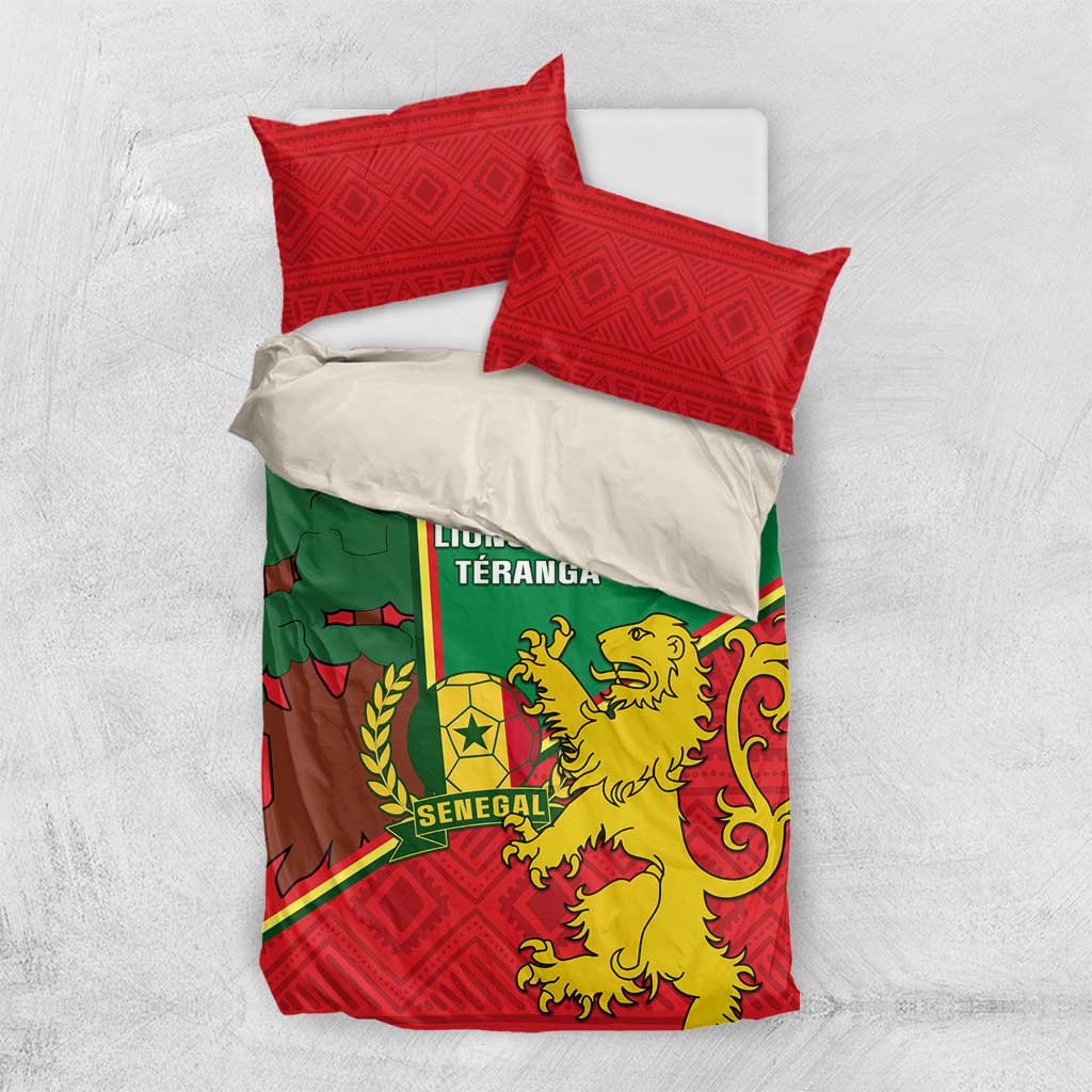 Senegal Football Bedding Set 2024 Go Champions Lions De La Teranga