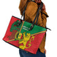 Senegal Football Leather Tote Bag 2024 Go Champions Lions De La Teranga