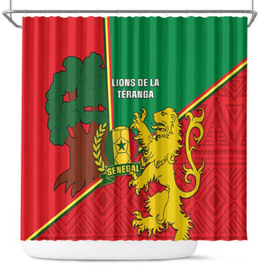 Senegal Football Shower Curtain 2024 Go Champions Lions De La Teranga