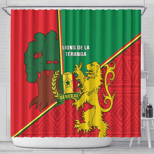 Senegal Football Shower Curtain 2024 Go Champions Lions De La Teranga