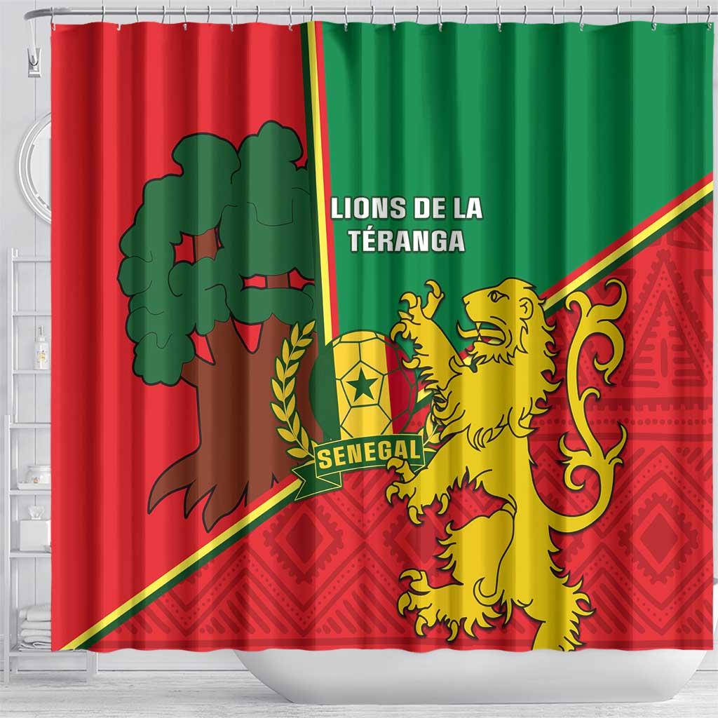 Senegal Football Shower Curtain 2024 Go Champions Lions De La Teranga